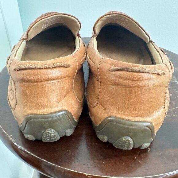 Sperry Top-Sider Leather Loafers Natural Hampden Venetian Drivers 8M - Picture 4 of 8